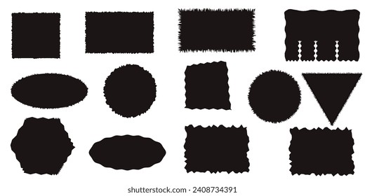 rectángulo con forma de vectores de color negro