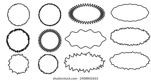 jagged rectangle in black color vector