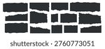 Jagged rectangle. Set of Paper torn, jagged edge rectangle shape. Rectangle torn paper shape. Headline, calligraphy border, isolated grunge header background. Rough edge rectangle frame. Vector illustration