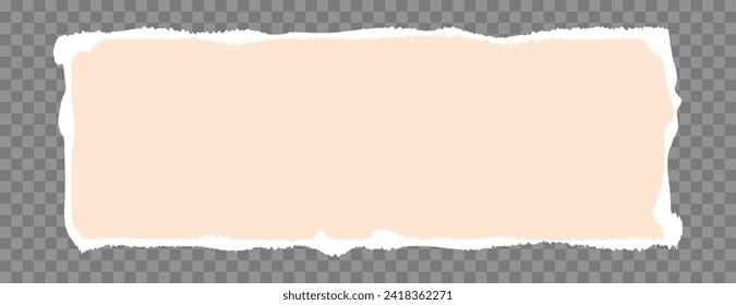 Jagged rectangle, torn paper banner vector illustration	
