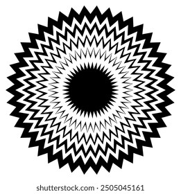 jagged round circle isolated by white background