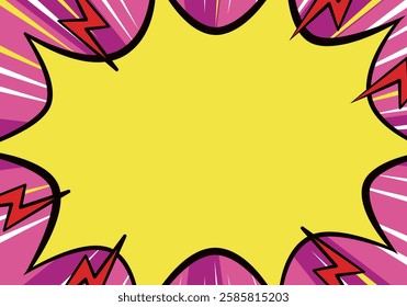 Jagged speech bubble frame illustration