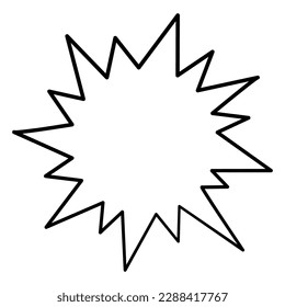 Jagged speech bubble (single item)Easy-to-use vector material.