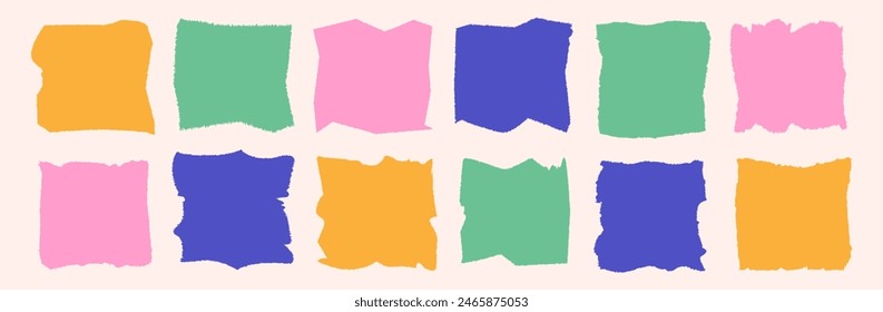 Jagged square set color style
