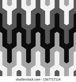 Jagged stripes motif. Seamless pattern. Zigzag lines background. Geometric waves ornament. Curves image. Ethnic backdrop. Digital paper, textile print, web design