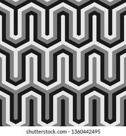 Jagged stripes motif. Seamless pattern.Zigzag lines background. Geometric waves ornament. Curves image. Linear backdrop. Digital paper, textile print, web design.