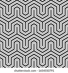 Jagged stripes motif.Linear backdrop. Seamless pattern. Zigzag lines background. Geometric waves ornament. Curves image. Digital paper, textile print, web design.