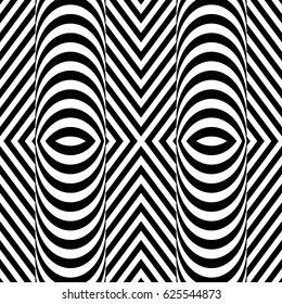 Jagged stripes. Zigzag lines. Seamless surface pattern design with wavy linear ornament. Repeated chevrons wallpaper. Digital paper for page fills, web designing, textile print. Vector illustration.
