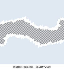 Jagged torn paper texture vector adds a creative grunge effect. Ideal for posters, banners, or collage projects.