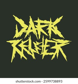 Jagged typography letters on dark 