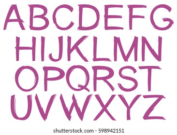 Jagged uppercase alphabet