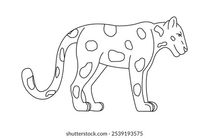 Jaguar art, Jaguar drawing, Jaguar line art, Jaguar colouring page