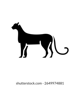 Jaguar black flat icon for digital and print projects. South american animals. Minimal clean icons for apps and websites. Modern simple icons for UI UX and branding