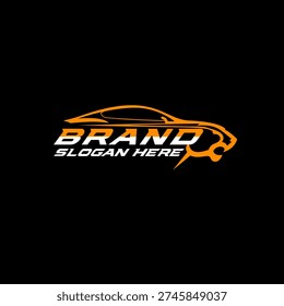 Jaguar car logo design vector