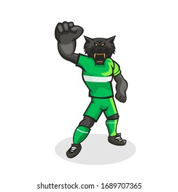 Jaguar cartoon mascot design illustration