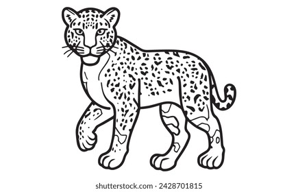 Jaguar Coloring Page for Kids