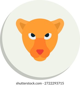 Icono de estilo de círculo plano de Jaguar