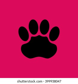 Jaguar Foot Print Icon. Eps-10.