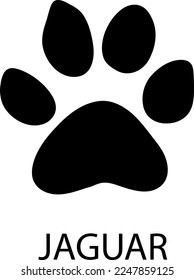 Jaguar Foot Print illustration on white background..eps
