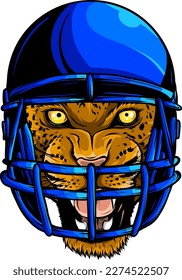 jaguar football team design with mascot and helmet