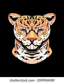 jaguar head illustration premium vector