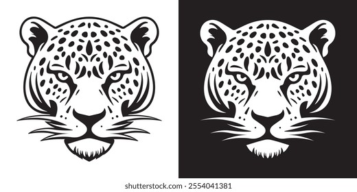 Jaguar head, Leopard head vector illustration, jaguar logo icon illustration