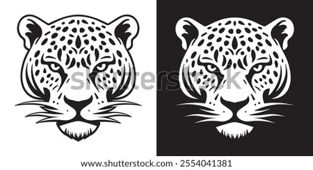Jaguar head, Leopard head vector illustration, jaguar logo icon illustration