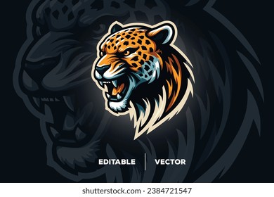 Jaguar head mascot esport logo, Gaming Logo Professional vector illustration with isolated background.