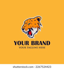 Jaguar head mascot logo vector illustration design