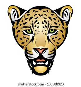 Jaguar head - vector illustration