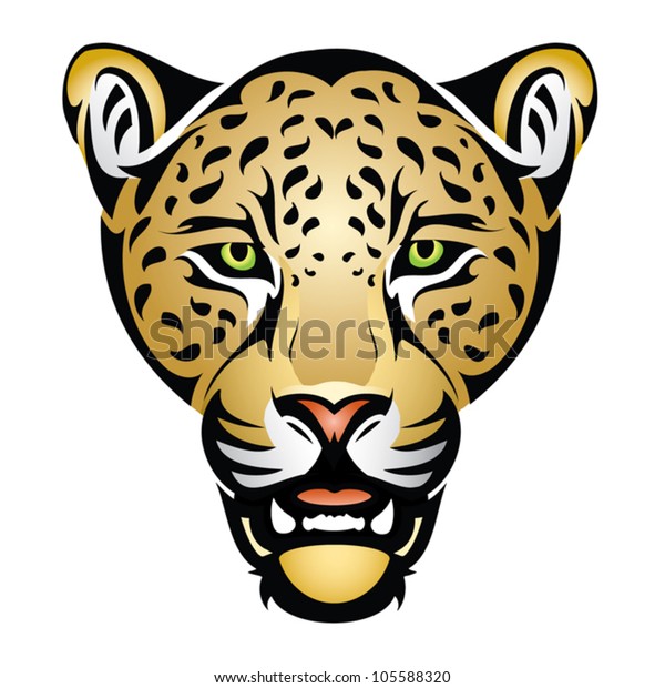 Jaguar Head Vector Illustration Stock Vector (Royalty Free) 105588320 ...