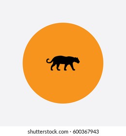 Jaguar Icon Silhouette Vector Illustration

