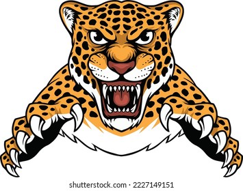 leopardo de diseño vectorial de ilustración jaguar