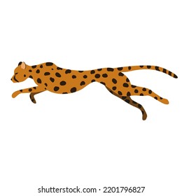 Jaguar in a jump, vector illustration