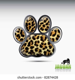 jaguar leopard paw button