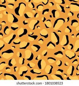 Jaguar or leopard skin pattern, seamless texture. Cheetah animal print for textile design. Vector Illustration