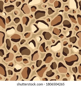 Jaguar or leopard skin pattern, seamless texture. Cheetah animal print for textile design. Vector Illustration