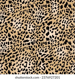 Jaguar or leopard skin pattern, seamless texture. Cheetah animal print for textile design. Vector Illustration