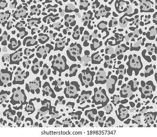 
Jaguar leopard skin seamless pattern. Abstract background of dark spots on a white background in the style of a leopard. Print. Vector illustration