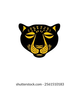 jaguar logo design with closed eyes