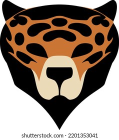 Logo de Jaguar en naranja y negro sobre blanco