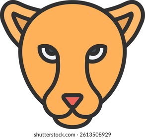 Jaguar Outline Filled Style Icon
