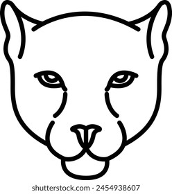 Jaguar outline icon vector illustration