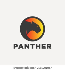 jaguar panther head logo design vector