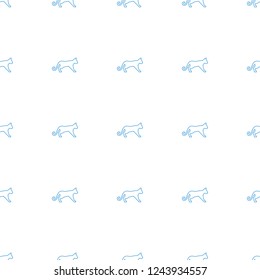jaguar pattern repeat seamless on white background. Editable line jaguar icons from animals collection. panther icon for web and mobile.