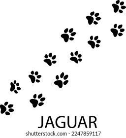 Jaguar Paw Imprimir ilustración sobre fondo blanco