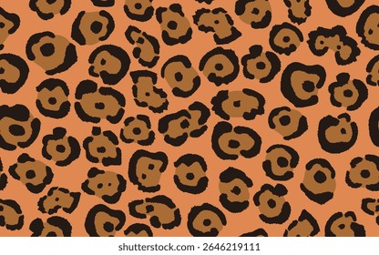 Impressão de onça, padrão sem emenda de impressão animal, plano de fundo, dados vetoriais, padrão completo. Cor natural