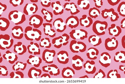 Impressão de onça, padrão sem emenda de impressão animal, plano de fundo, dados vetoriais, padrão completo. rosa