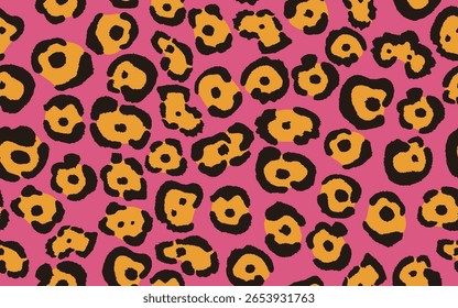 Impressão de onça, padrão sem emenda de impressão animal, plano de fundo, dados vetoriais, padrão completo. Psicodélico