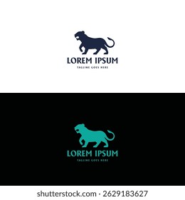 Jaguar Puma Cheetah Leopard Puma Lion Tiger Panther Silhouette Logo Design Vector